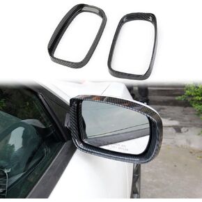 Crosselec Carbon Fiber Side Door Mirror Visor Molding Trim For Dodge Charger 2015-2021