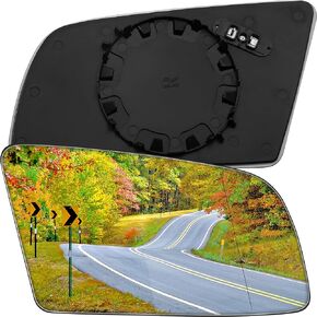 Passenger Side Mirror Replacement for BMW 5 Series E60 E61 2004 2005 2006 2007 2008 2009 - Right Side Mirror Glass, Rear View Mirrors Glass with Power Heated Blue