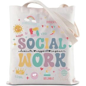 ZJXHPO Social Worker Appreciation Gift Social Worker Tote Bag Social Worker Life Gift Social Worker Graduation Gift