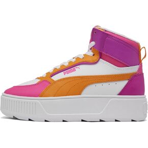PUMA Kids Girls Karmen Rebelle Mid Lace Up Sneakers Shoes Casual - White