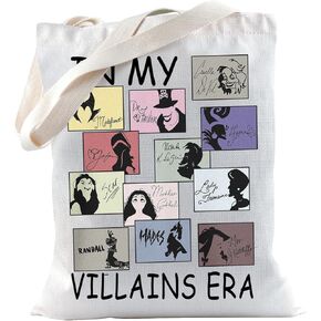 TSOTMO Villian Gift Evil Queen Gift Cartoon Villains Characters Group Gift Tote Bag For Villains Fans Villains Evil Tour Gift