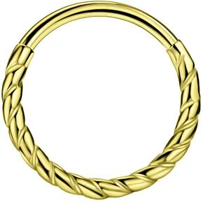 FANSING 316L Surgical Steel Twisted Style Piercing Rings for Septum Daith