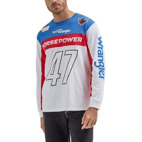 Wrangler Men's X Hot Wheels Long Sleeve Colorblocked Tee
