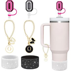 Protective Rhinestone Glitter Silicone Boot for Stanley Cup 20-40oz, Bling Diamond Anti-Slip Sleeve Cover for Hydro Flask Bottle 12-24oz and More Tumblers/Bottles with 2.8-2.9 inch Bottom