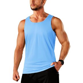 TACVASEN Men's Tank Top Cotton Sleeveless Muscle Shirts Gym Workout Shirt Athletic Running Tee for Men