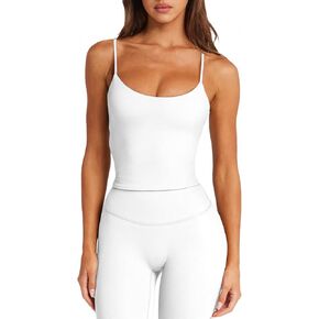 Flexlux Adjustable Longline Sports Bras for Women Double Lined Sexy Workout Tanks with Removable Pads, A-D Cups