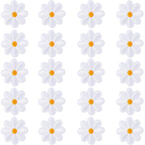 24 قطعة من الحديد على الرقع من ANCIRS، رقعات مطرزة على شكل زهور الأقحوان اللطيفة، رقعات خياطة مزخرفة بالزهور للملابس والجينز والسترات والقبعات والحقائب والحرف اليدوية، 1.57 × 1.57 بوصة، 12 لونًا in Kuwait