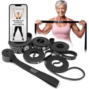 Light Resistance Bands for Physical Therapy with Workout Videos - #2 LIGHT (15-30lbs) - Exercises for Seniors - Long Resistance Bands for Women - Exercise Bands for Physical Therapy