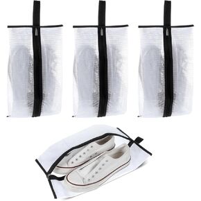 3pcs Shoe Bags for Travel Large Clear Waterproof Shoe Storage Bag Portable Shoe Pouch with Sturdy Zipper with Handle Essential Travel Shoe Bag Men and Women