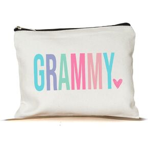 Yanashop88 Grammy Makeup Bag - Birthday Gift For Grammy - Mother's Day Makeup Bag - Grammy Gift Idea Birthday - Grammy Cosmetic Bag - Travel Bag - New Grammy Gift - Zippered Cosmetic Bag