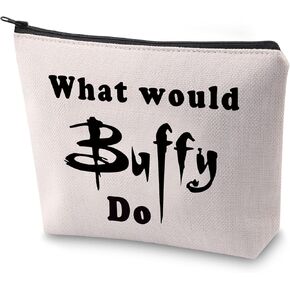 ZJXHPO The Vampire TV Show Gift Buffy Zipper Pouch What Would Buffy Do Makeup Bag (Buffy Do)