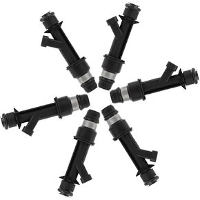 Motoforti 6pcs 25323971 Car Fuel Injector for Chevrolet Impala Venture for Buick Rendezvous 2002-2005 for Oldsmobile Alero Silhouette 2000-2004 3.4L Long-lasting
