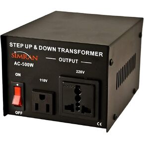 Simran AC-500 Power Converter 110v 220v Step Up/Down Voltage Transformer 50Hz 60Hz- 500 Watts