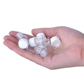 Enslz 100 Pcs Essential Oil Glass Bottles Mini Tiny Refillable Empty Aromatherapy Perfume Liquid Amber Glass Bottles (1ml) …
