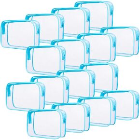 10PCS Clear Makeup Bags Bulk,TSA Approved Toiletry Bag for Travel,PVC Waterproof Travel Cosmetic Bag, Clear Zipper Pouches Storage Pouch, Organizer Case for Vacation, Bathroom & Organizing
