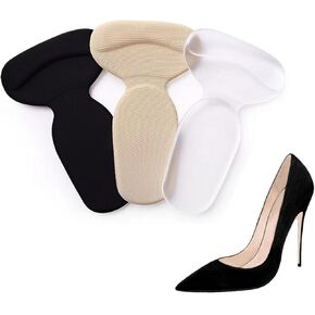 3 Pairs(6pcs) Reusable Heel Inserts for Women and Men Soft Gel Heel Protectors for Loose Shoes Self-Adhesive and Shock Absorbing Heel Pads