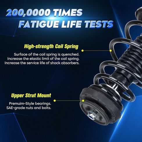 مجموعة صدمات الدعامة الأمامية مع زنبرك ملفوف لسيارة Buick LaCrosse 2.4L FWD 2011-2016، استبدل 172528 172529، يسار ويمين، قطعتان in Kuwait