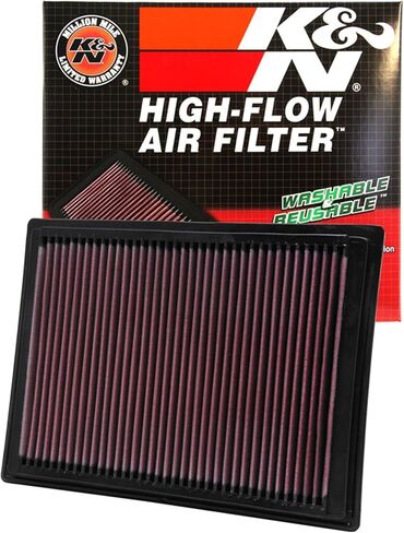K&N High-Flow Original Lifetime Engine Air Filter: Increase Power & Towing, Washable, Premium: Compatible with 2004-2008 Ford/Lincoln (F150, F250, F350, Expedition, Mark, Navigator), 33-2287 in Saudi Arabia