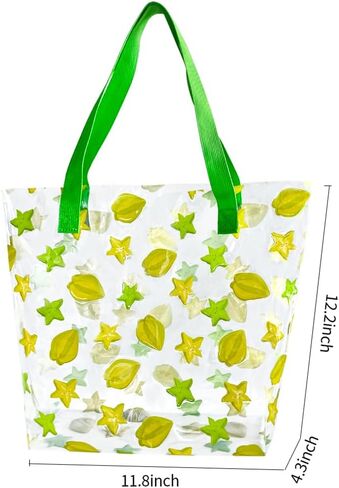 TotePrint 2PCS Clear Printed Fruit Hand Bag Versatile Waterproof,Embossed Fruit Work Bag,Shoulder Tote Gift Bag for Women in Saudi Arabia