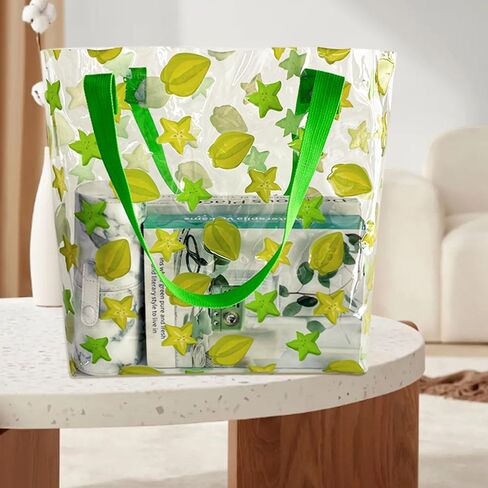TotePrint 2PCS Clear Printed Fruit Hand Bag Versatile Waterproof,Embossed Fruit Work Bag,Shoulder Tote Gift Bag for Women in Saudi Arabia