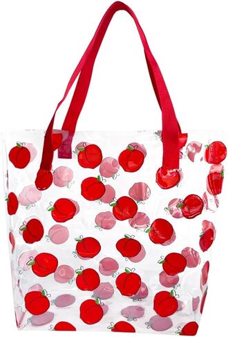 TotePrint 2PCS Clear Printed Fruit Hand Bag Versatile Waterproof,Embossed Fruit Work Bag,Shoulder Tote Gift Bag for Women in Saudi Arabia