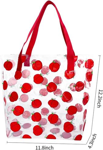 TotePrint 2PCS Clear Printed Fruit Hand Bag Versatile Waterproof,Embossed Fruit Work Bag,Shoulder Tote Gift Bag for Women in Saudi Arabia