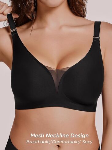 Seamless Mesh Bras for Women No Underwire Comfortable Bralettes with Support Adjustable Straps Everyday Bra in Saudi Arabia
