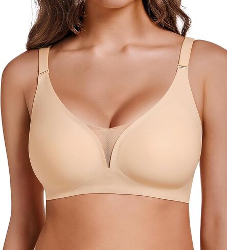 Women Seamless Mesh Bras No Underwire Comfortable Bralettes with Support Adjustable Straps Everyday Bra in Saudi Arabia