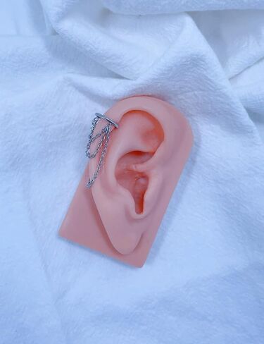 FANSING 316L Surgical Steel Triple Chains Cartilage Piercing Hoop in Kuwait