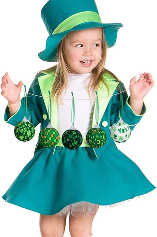 Bencailor 12 Pcs St. Patrick's Day Ball Ornament St. Patrick's Day Shamrock Hanging Ornament Good Luck Clover Balls Tree Decor for St. Patrick's Day Party Supplies(Various) in Saudi Arabia