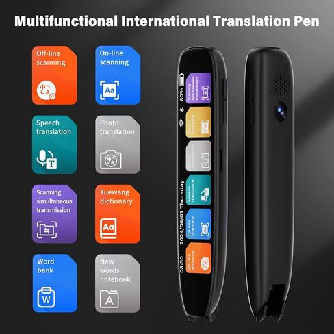 Translation Pen, Support 142 Languages, Online/Offline Modes, 2024 Smart Scanner Translator Pen, Reading Pen for Dyslexia, Voice Translate, Translation Text to Speech Device in Saudi Arabia