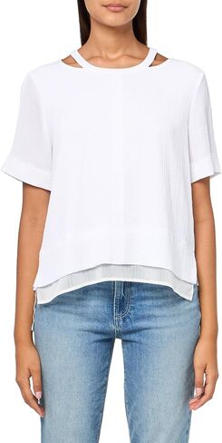 DKNY Women's Casual Relaxed Fit Short Sleeve Top in Saudi Arabia