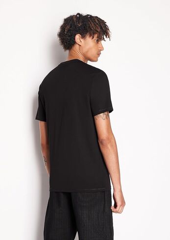 Armani Exchange Men's Regular Fit Crew Neck Cotton Jersey Ny Milano Sketch Tee in Kuwait