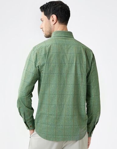 Stretch Plaid Long Sleeve Button Down Shirts for Men Lightweight UPF 50 Moisture Wicking Quick Dry in Saudi Arabia