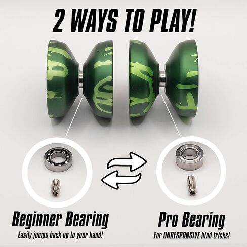 REVLO - High End Professional Yoyo - Yo Yo for Adults with Pro Yoyo String Included - Dual Responsive Yoyo & Unresponsive Yoyo - Pro Trick Yo-Yo - Yoyo for Kids 8-12 - Good Yoyo for Beginners in Saudi Arabia