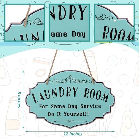 2 Pieces Laundry Room Decors Retro Metal Tin Signs Open 24 Hours Laundry Room Farmhouse Laundry Room Sign Farmhouse Laundry Sign Laundry Rules Sign for Washroom Bathroom in Kuwait