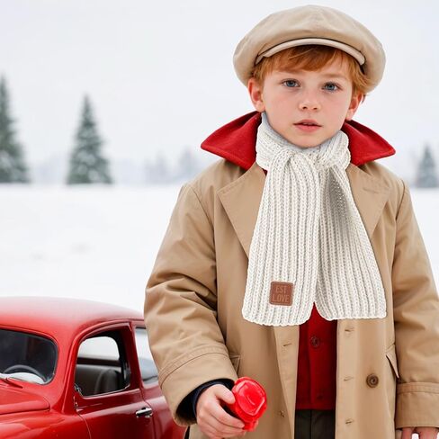 Warm Kids Winter Knit Scarves Soft Knitted Neck Warmer Scarf Warm Scarves Wrap for Boys Girls in Kuwait