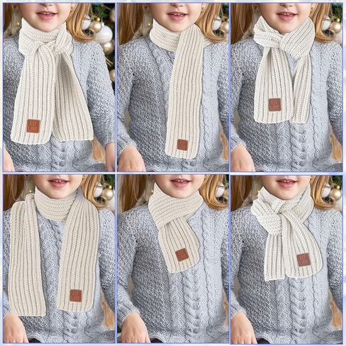 Warm Kids Winter Knit Scarves Soft Knitted Neck Warmer Scarf Warm Scarves Wrap for Boys Girls in Kuwait