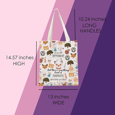 MNIGIU Fantastic Fox Inspired Gift Fox Tote Bag Fox Lovers Gift Fox Theme Gift For Women in Saudi Arabia