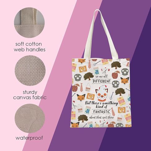 MNIGIU Fantastic Fox Inspired Gift Fox Tote Bag Fox Lovers Gift Fox Theme Gift For Women in Saudi Arabia
