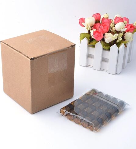 Enslz 100 Pcs Essential Oil Glass Bottles Mini Tiny Refillable Empty Aromatherapy Perfume Liquid Amber Glass Bottles (1ml) … in Saudi Arabia