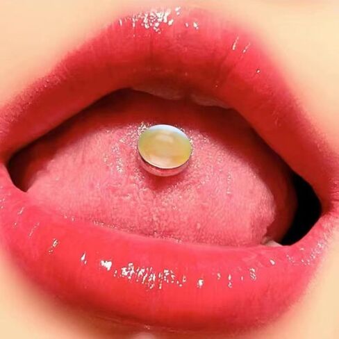 Tongue Ring 5pc Mixed Color Stainless Steel Straight Barbell Tongue Piercing Jewelry 5/7 Inches Piercing Jewelry for Women Man in Saudi Arabia