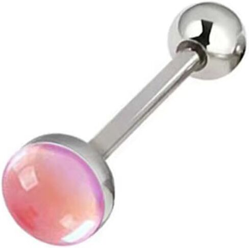 Tongue Ring 5pc Mixed Color Stainless Steel Straight Barbell Tongue Piercing Jewelry 5/7 Inches Piercing Jewelry for Women Man in Saudi Arabia