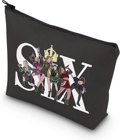 TSOTMO Musical Bag Six Broadway Musical Inspired Zipper Makeup Bag For Musical Lover Broadway Fan Gift (Six) in Saudi Arabia