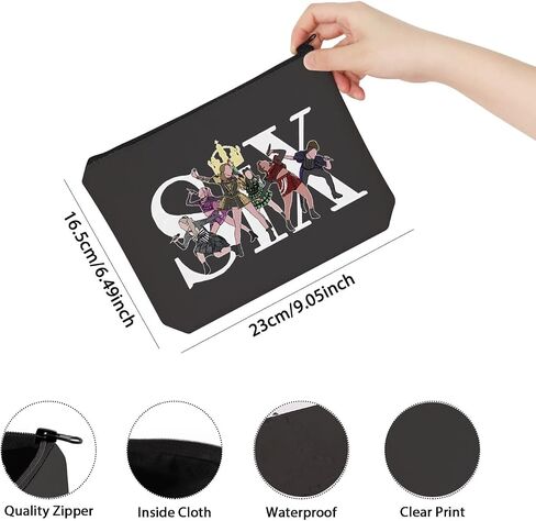 TSOTMO Musical Bag Six Broadway Musical Inspired Zipper Makeup Bag For Musical Lover Broadway Fan Gift (Six) in Saudi Arabia