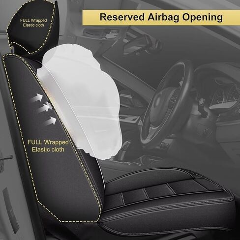 Car Seat Covers Fit for Kia Sportage 2018 2019 2020 2021 2022 2023 2024, Waterproof Leather Front Seat Cover Automotive Faux Leather Vehicle Cushion Covers(2 Seat Black) in Saudi Arabia