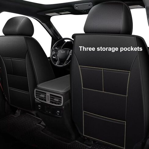 Car Seat Covers Fit for Kia Sportage 2018 2019 2020 2021 2022 2023 2024, Waterproof Leather Front Seat Cover Automotive Faux Leather Vehicle Cushion Covers(2 Seat Black) in Saudi Arabia