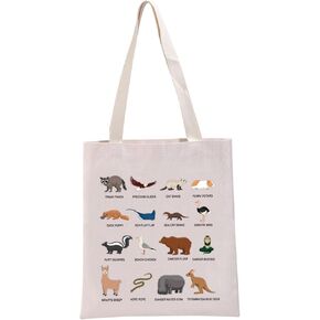 G2TUP Zoology Lover Gift Animals Of The World Tote Bag Zoo Keeper Zookeeper Handbag Animal Lover Gift