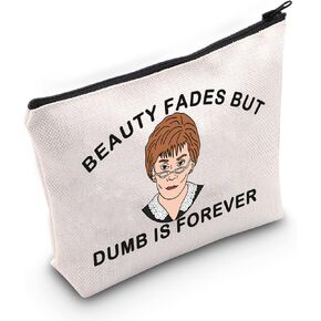 LEVLO Judy Justice TV Show Cosmetic Make Up Bag Judy Fans Gifts Beauty Fades But Dumb Is Forever Makeup Zipper Pouch Bag For Friend Family (Beauty Fades)