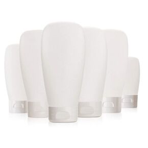 12Pcs 150ml/5oz Clear Plastic Empty Refillable Travel Cosmetic Soft Tubes Squeeze Bottle With Flip Cap Makeup Sample Container Dispenser for Facial Cleanser Shampoo Body Hand Lotion Shower Gel